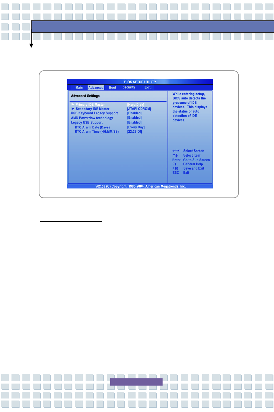 Advanced menu | AVERATEC 7100 User Manual | Page 76 / 81