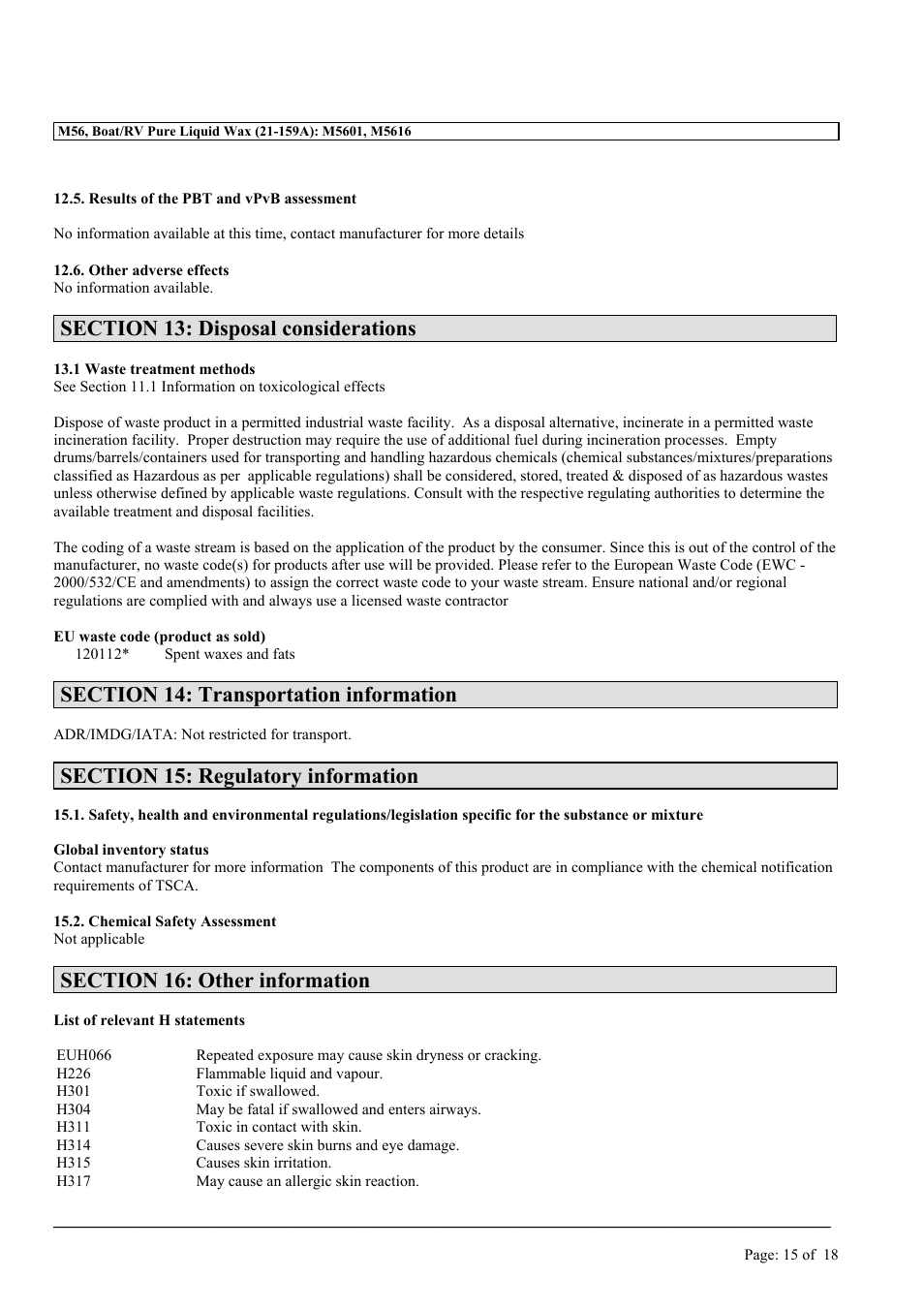 MEGUIAR'S M56 User Manual | Page 15 / 18