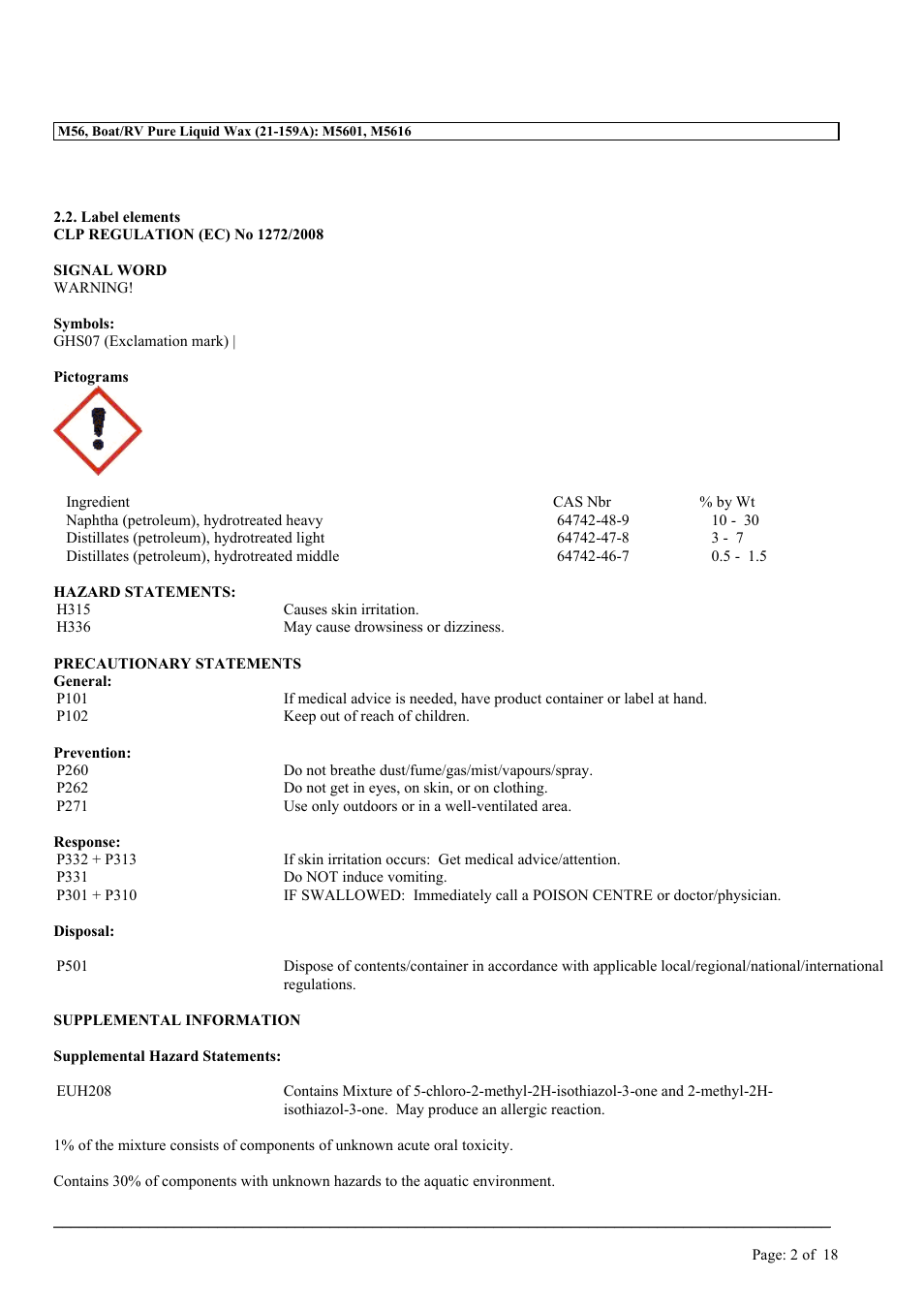 MEGUIAR'S M56 User Manual | Page 2 / 18