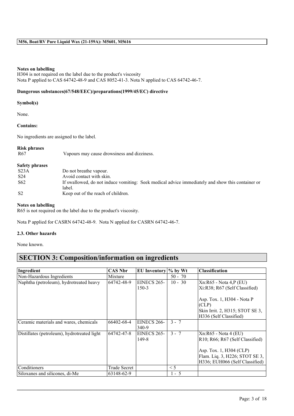 MEGUIAR'S M56 User Manual | Page 3 / 18