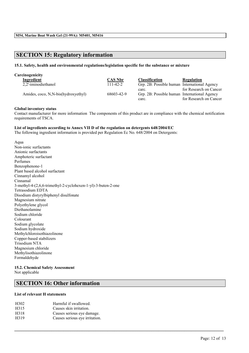 MEGUIAR'S M54 User Manual | Page 12 / 13