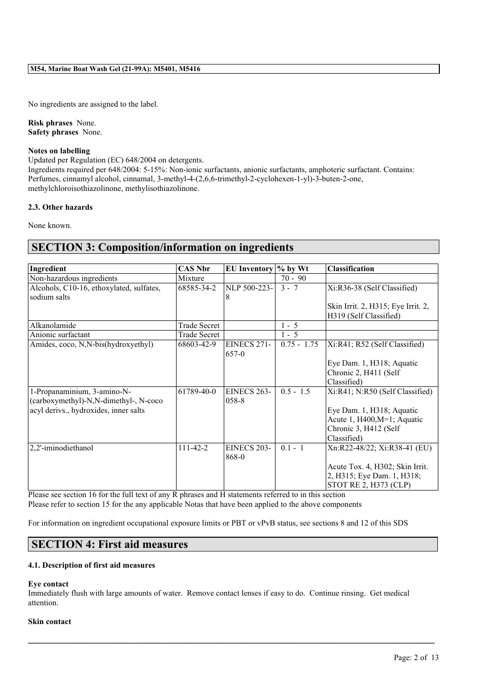 MEGUIAR'S M54 User Manual | Page 2 / 13