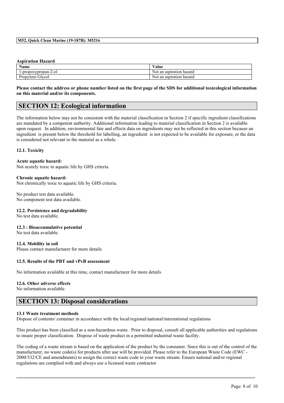 MEGUIAR'S M52 User Manual | Page 8 / 10