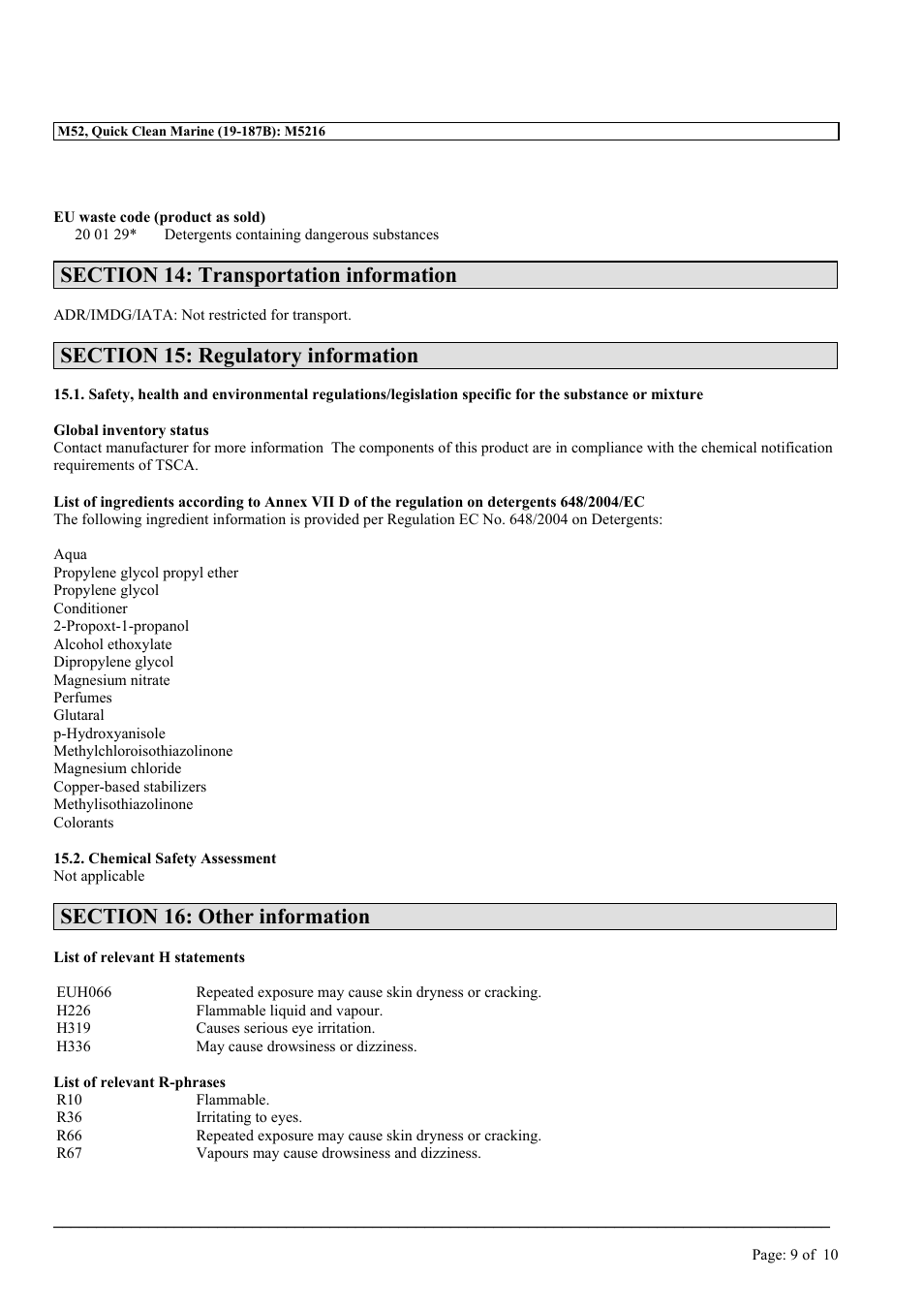 MEGUIAR'S M52 User Manual | Page 9 / 10