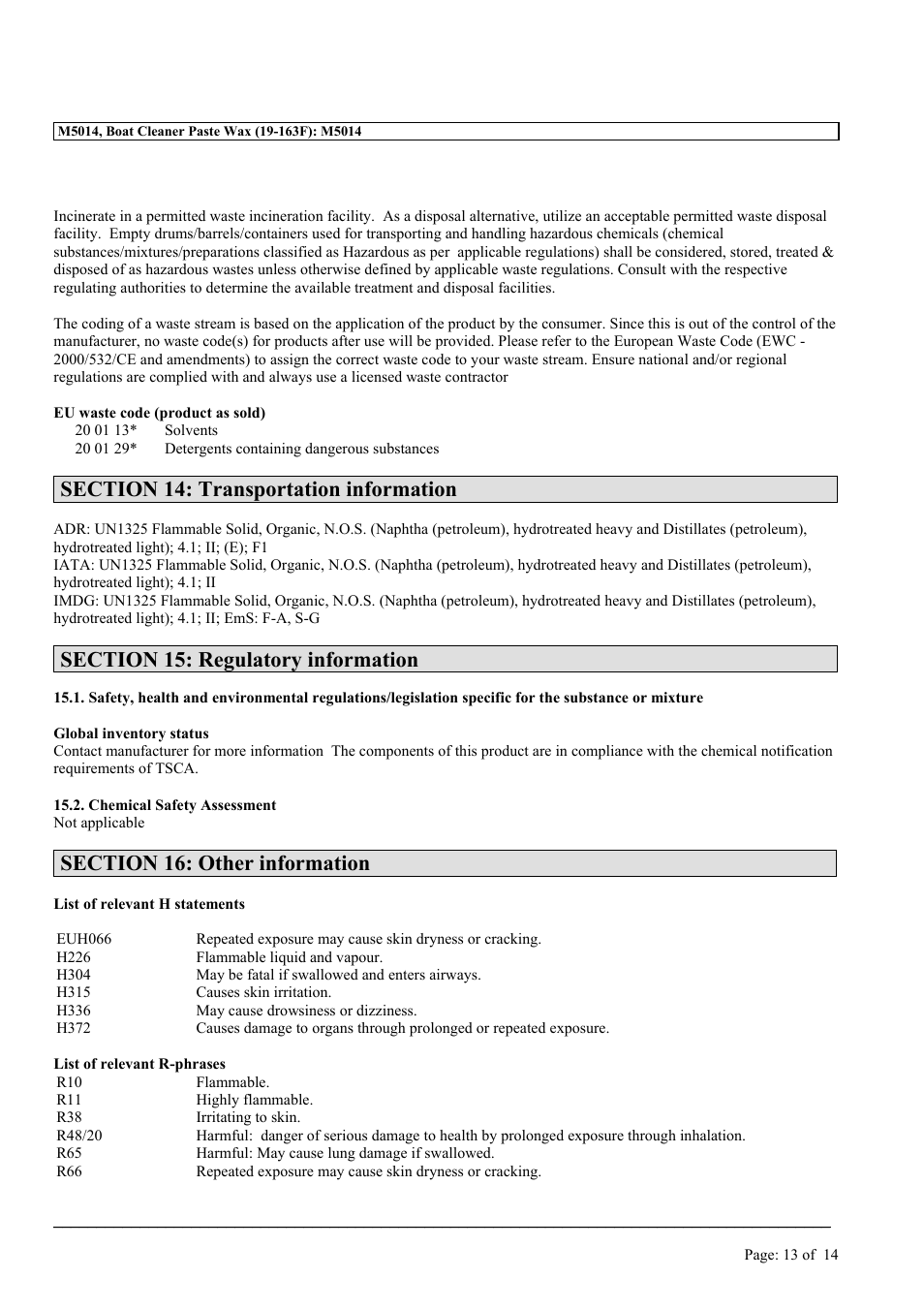 MEGUIAR'S M5014 User Manual | Page 13 / 14