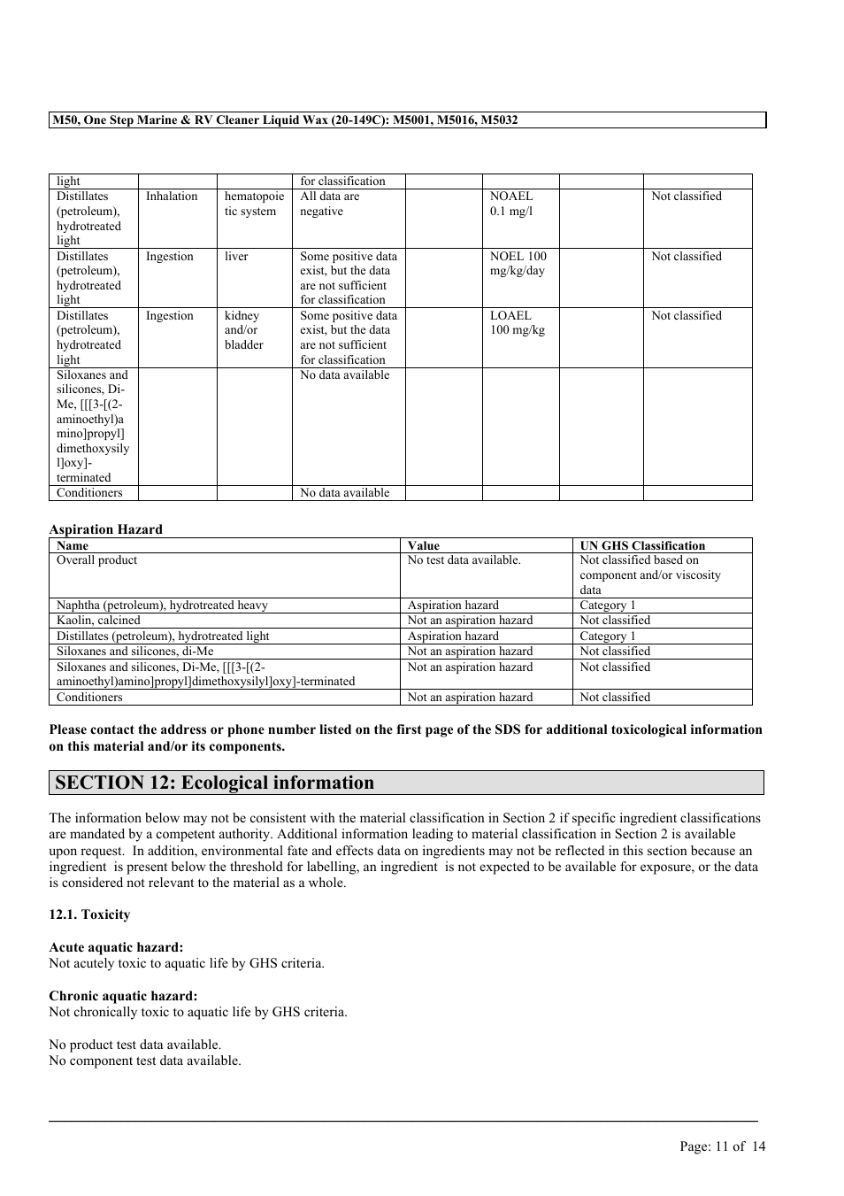 MEGUIAR'S M50 User Manual | Page 11 / 14