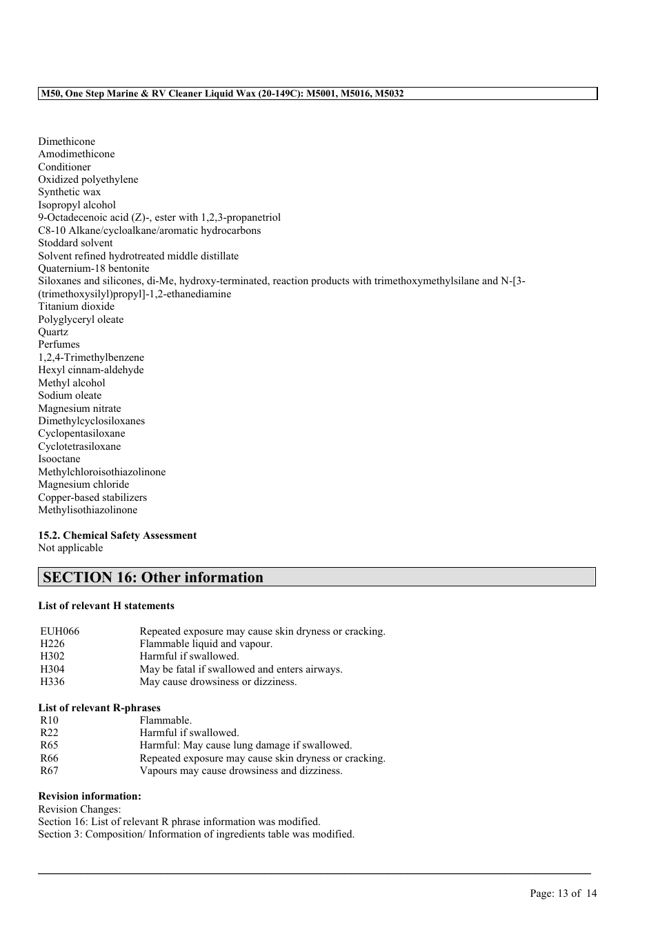 MEGUIAR'S M50 User Manual | Page 13 / 14