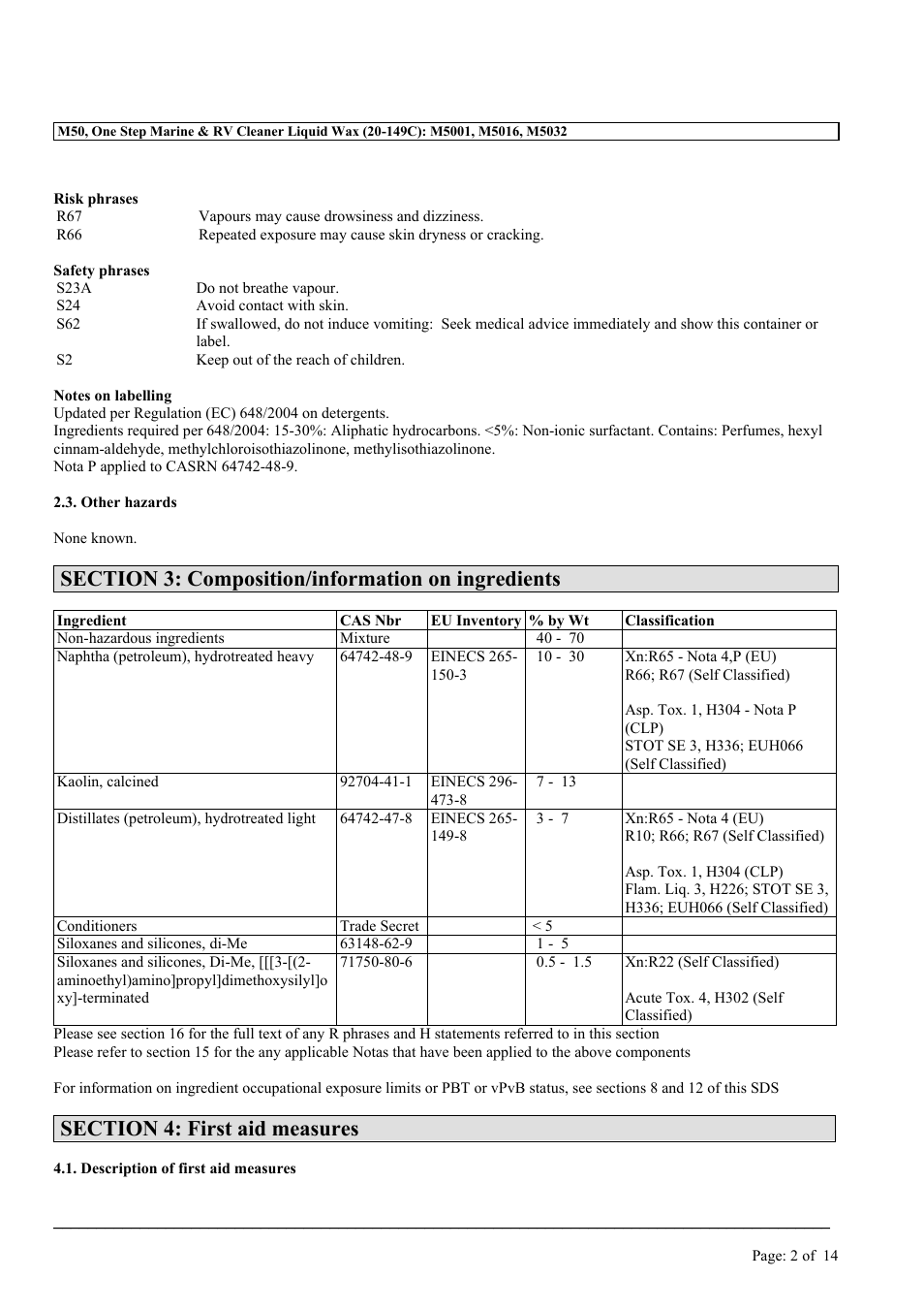 MEGUIAR'S M50 User Manual | Page 2 / 14