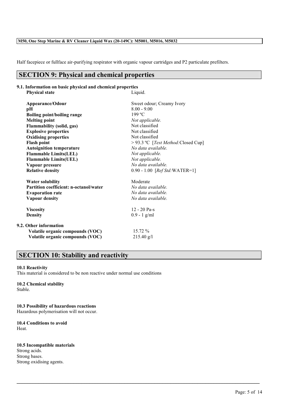 MEGUIAR'S M50 User Manual | Page 5 / 14