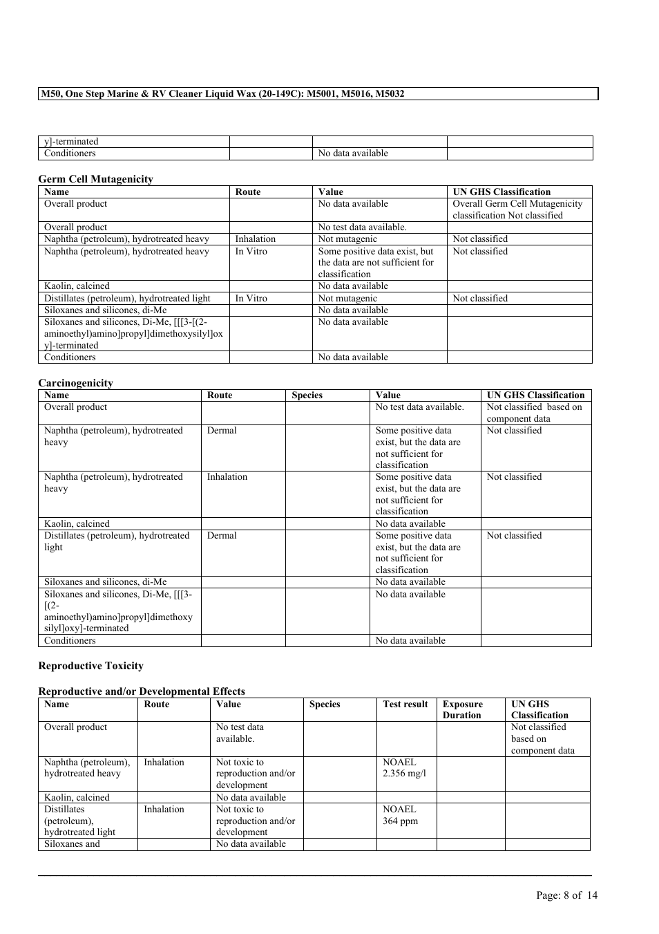 MEGUIAR'S M50 User Manual | Page 8 / 14