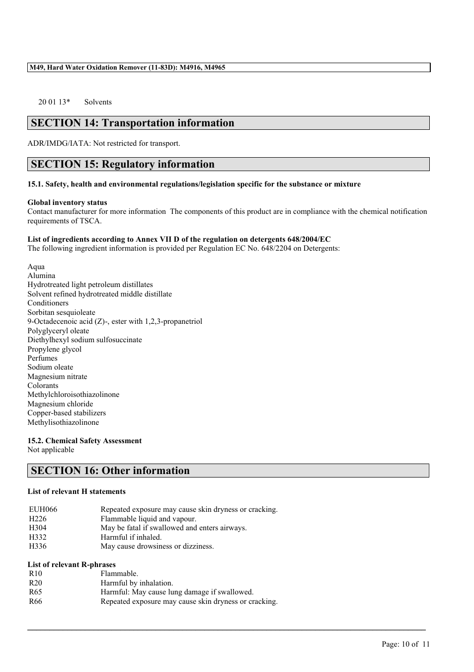 MEGUIAR'S M49 User Manual | Page 10 / 11
