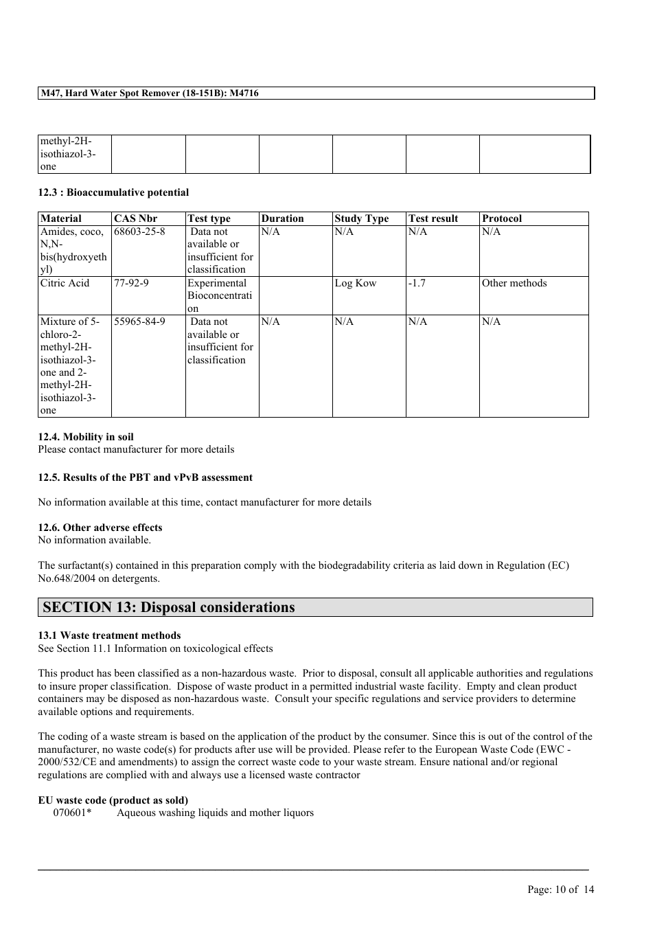 MEGUIAR'S M47 User Manual | Page 10 / 14