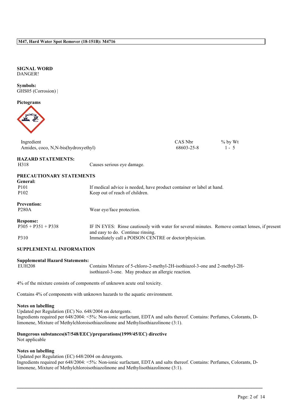 MEGUIAR'S M47 User Manual | Page 2 / 14