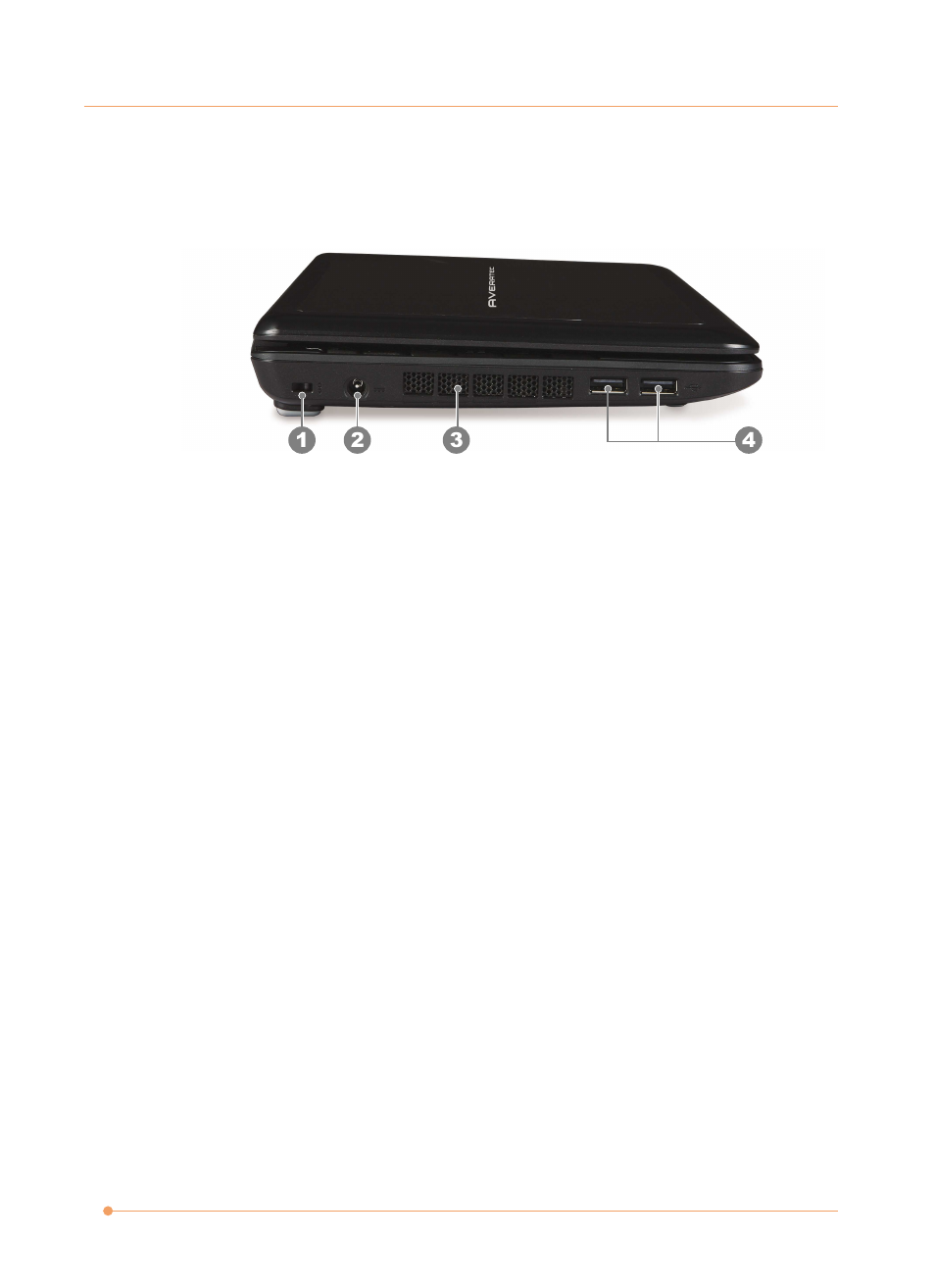 Left-side view | AVERATEC N1000 Series User Manual | Page 27 / 62