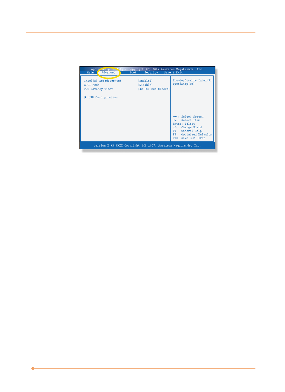 Advanced menu | AVERATEC N1000 Series User Manual | Page 57 / 62