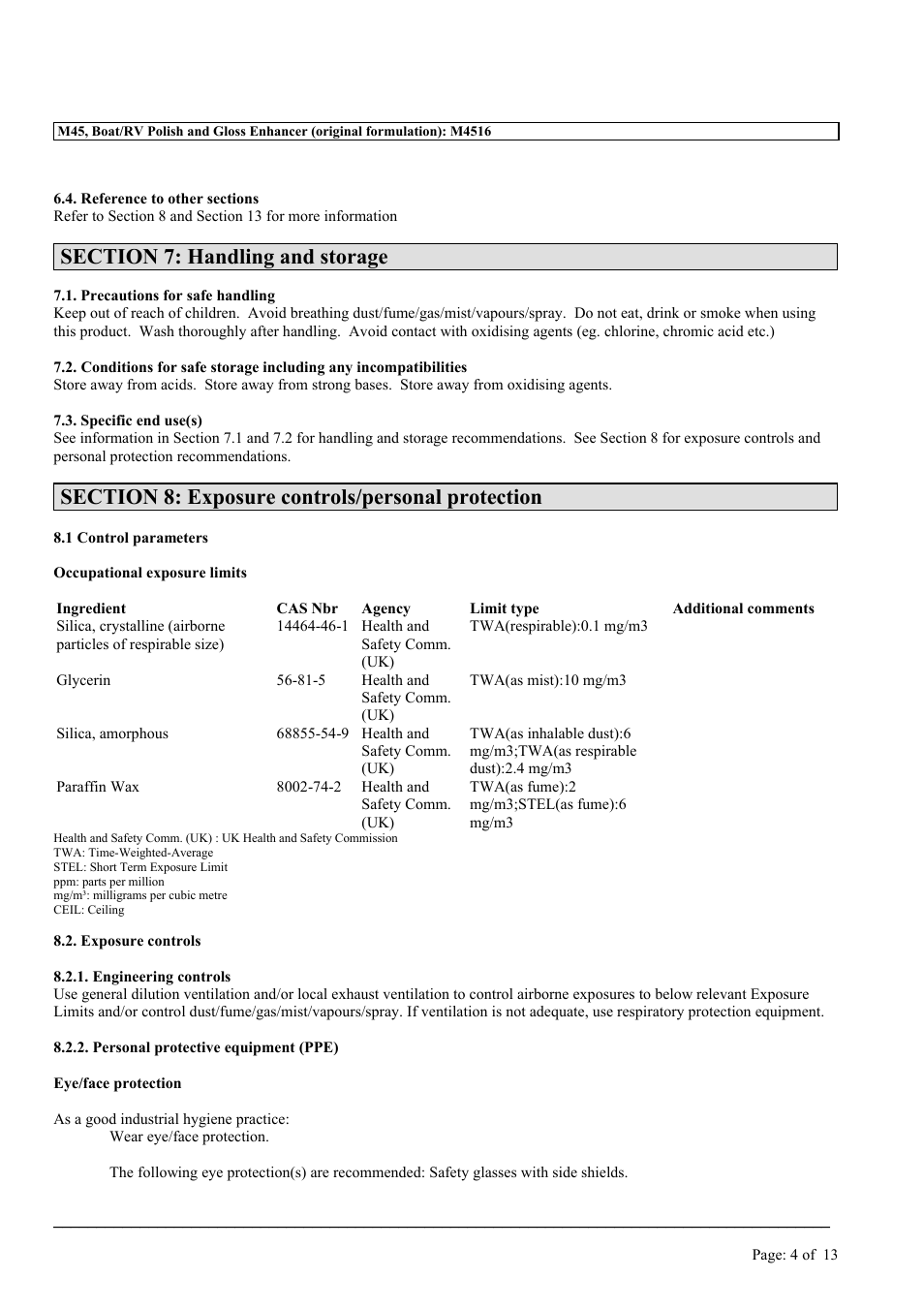 MEGUIAR'S M45 User Manual | Page 4 / 13