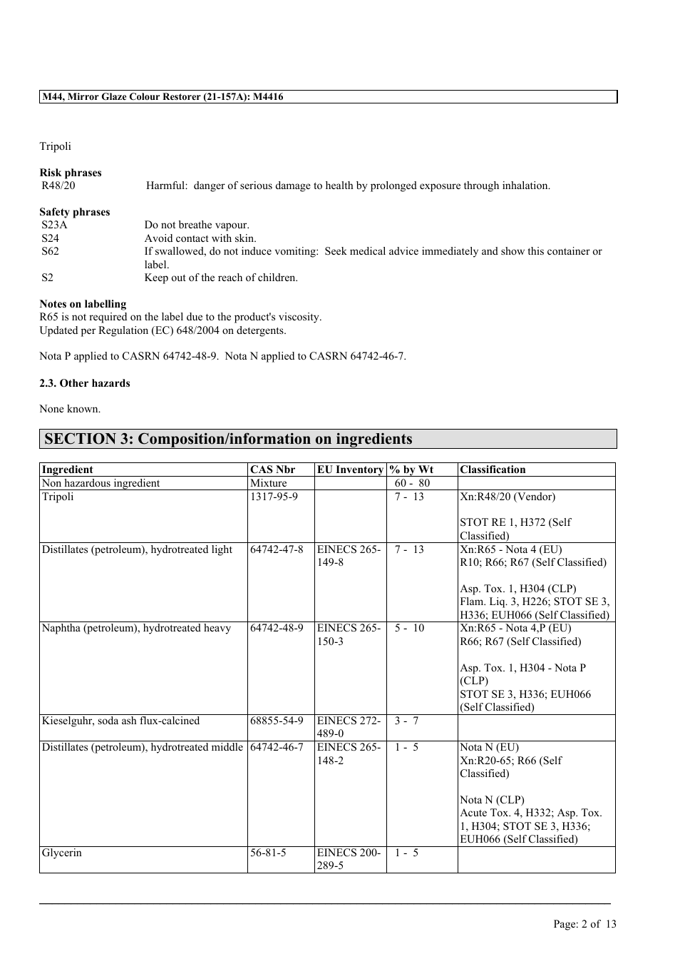 MEGUIAR'S M44 User Manual | Page 2 / 13