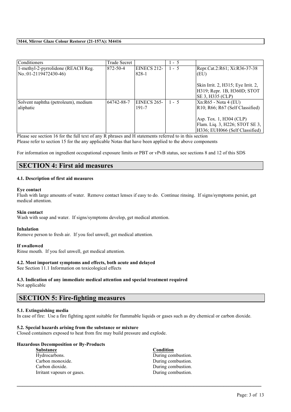 MEGUIAR'S M44 User Manual | Page 3 / 13