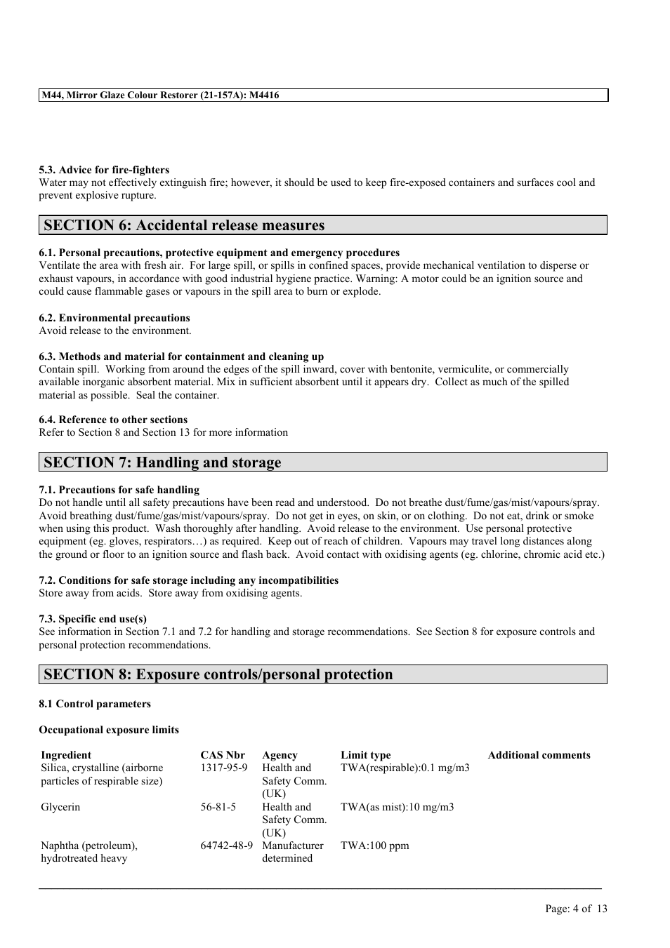 MEGUIAR'S M44 User Manual | Page 4 / 13