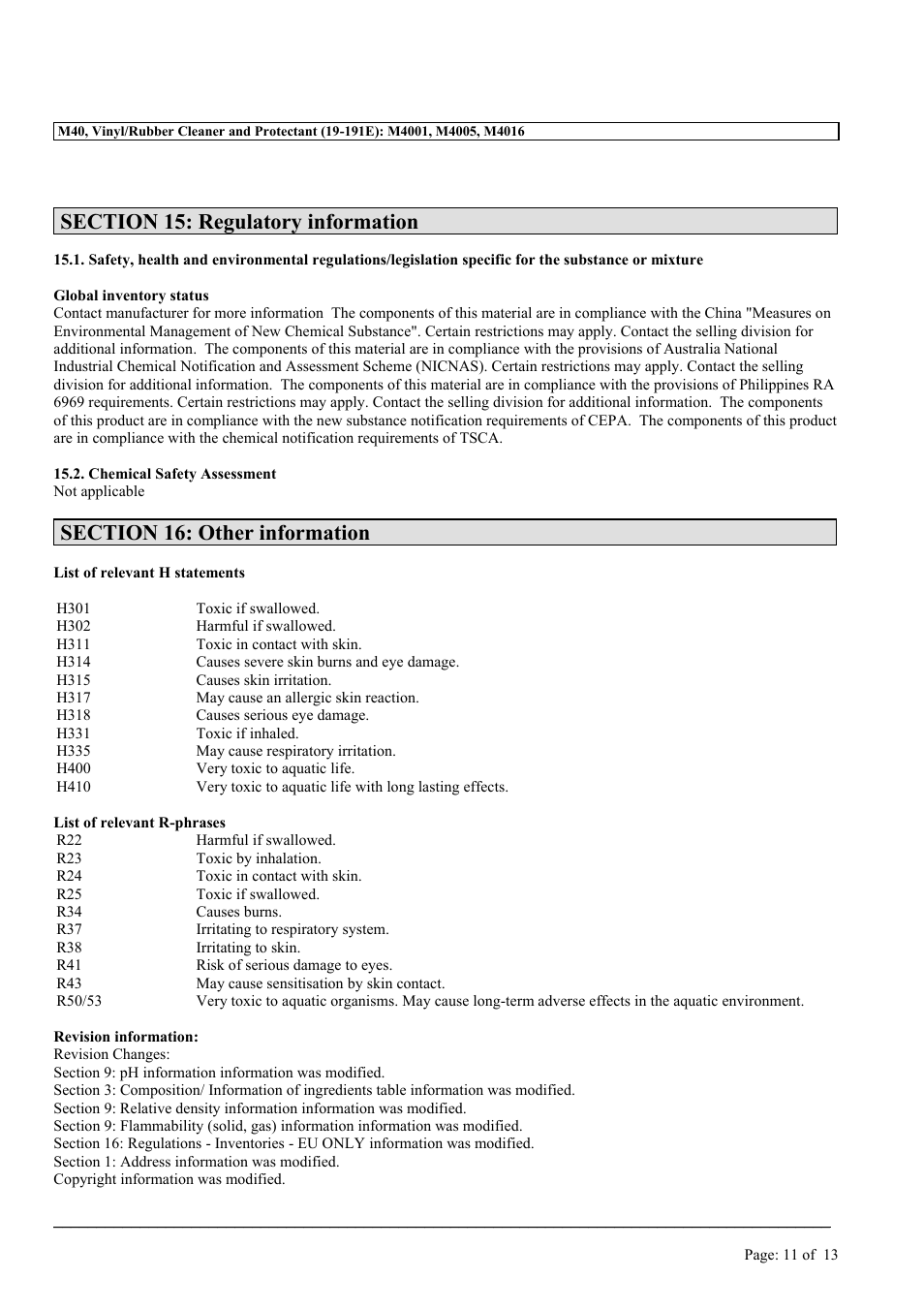 MEGUIAR'S M40 User Manual | Page 11 / 13