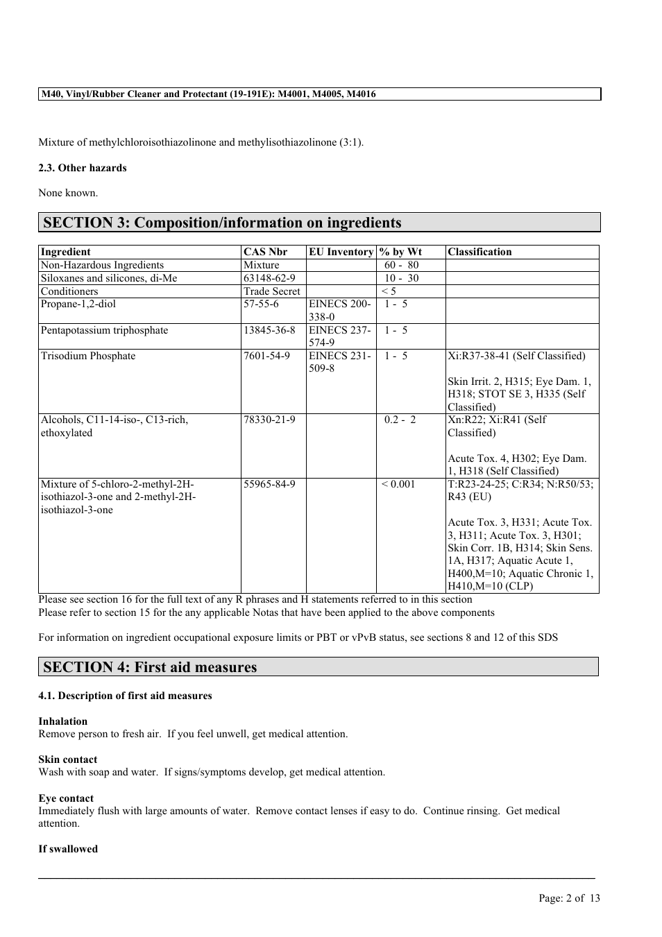 MEGUIAR'S M40 User Manual | Page 2 / 13