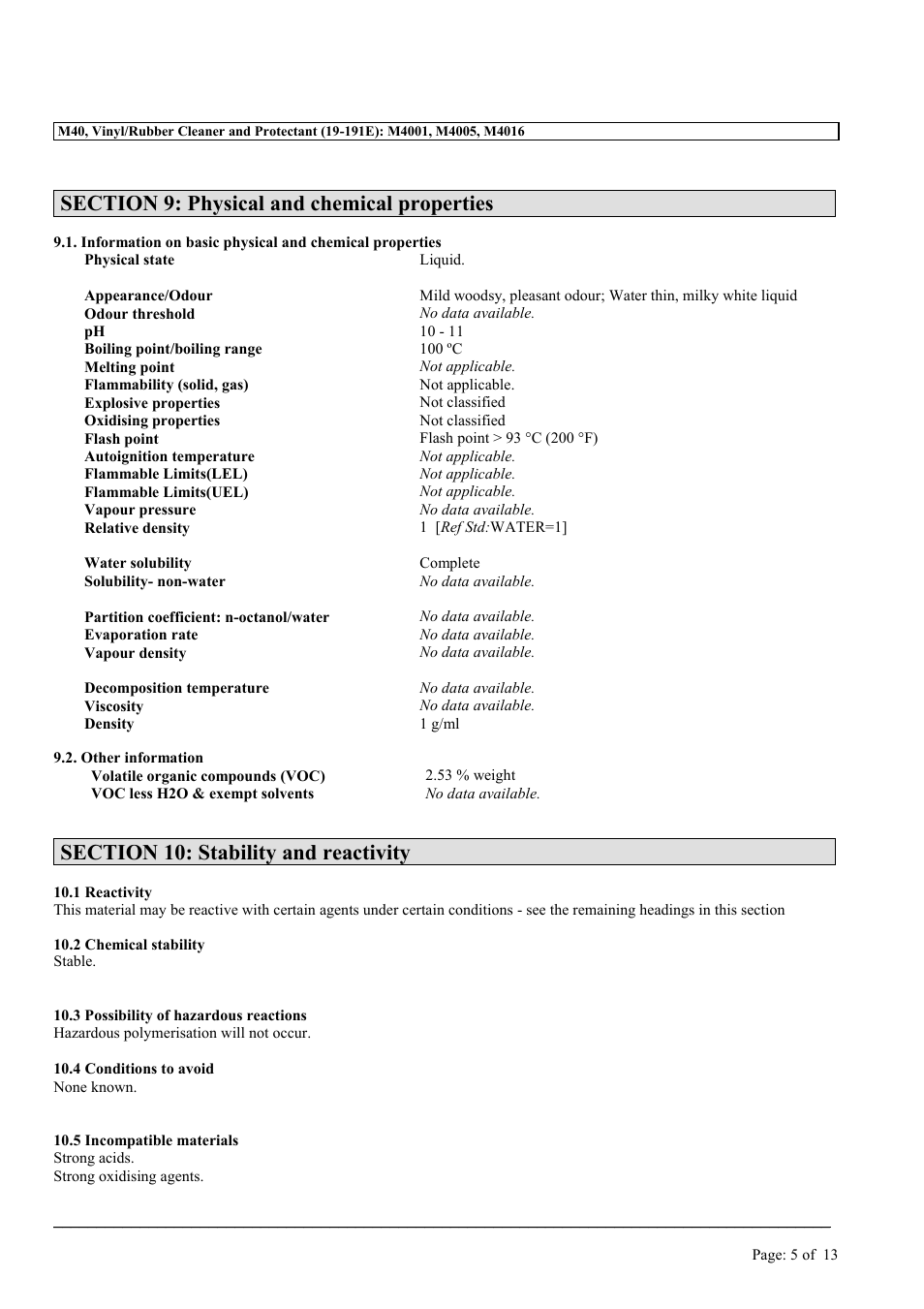 MEGUIAR'S M40 User Manual | Page 5 / 13