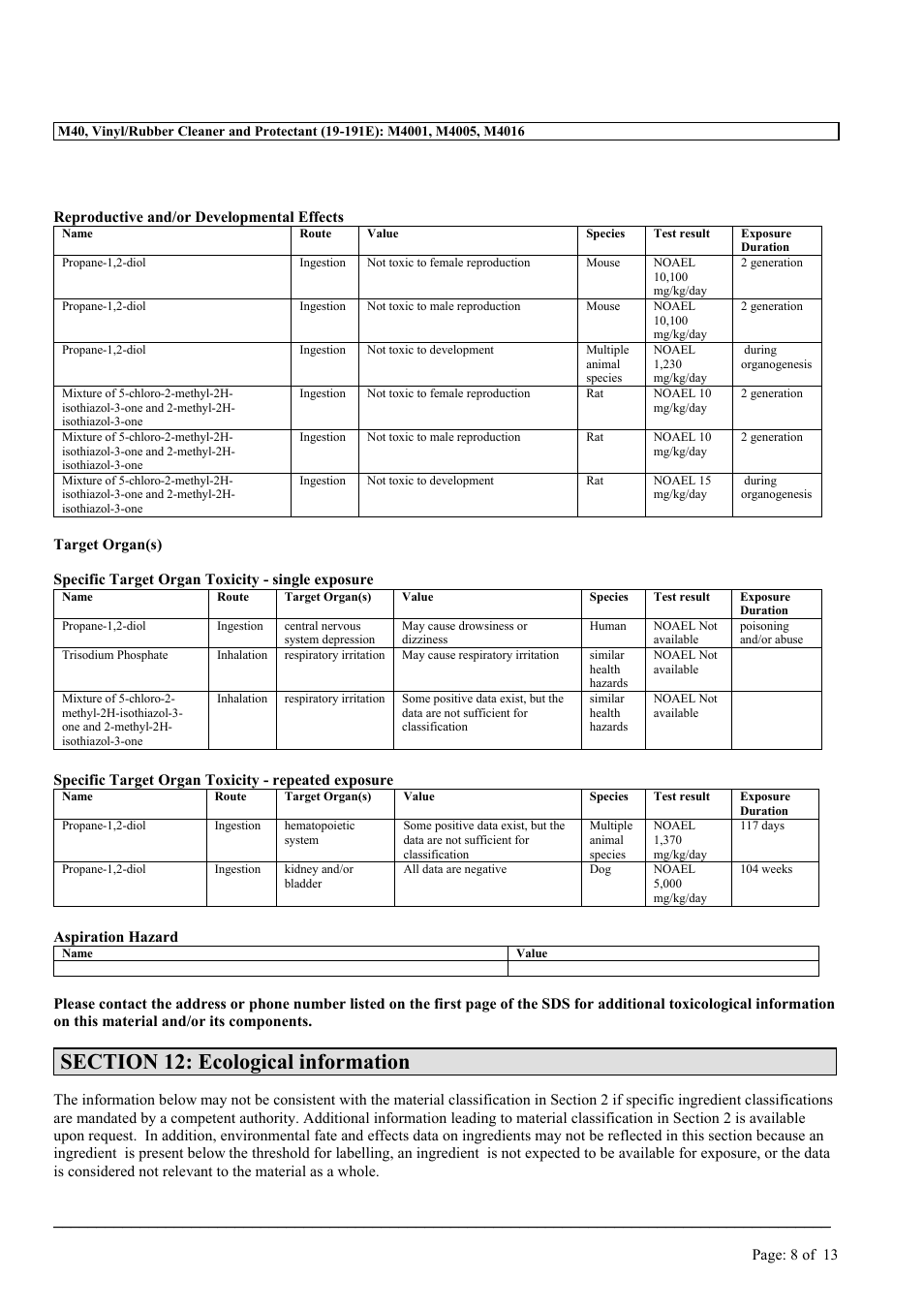 MEGUIAR'S M40 User Manual | Page 8 / 13
