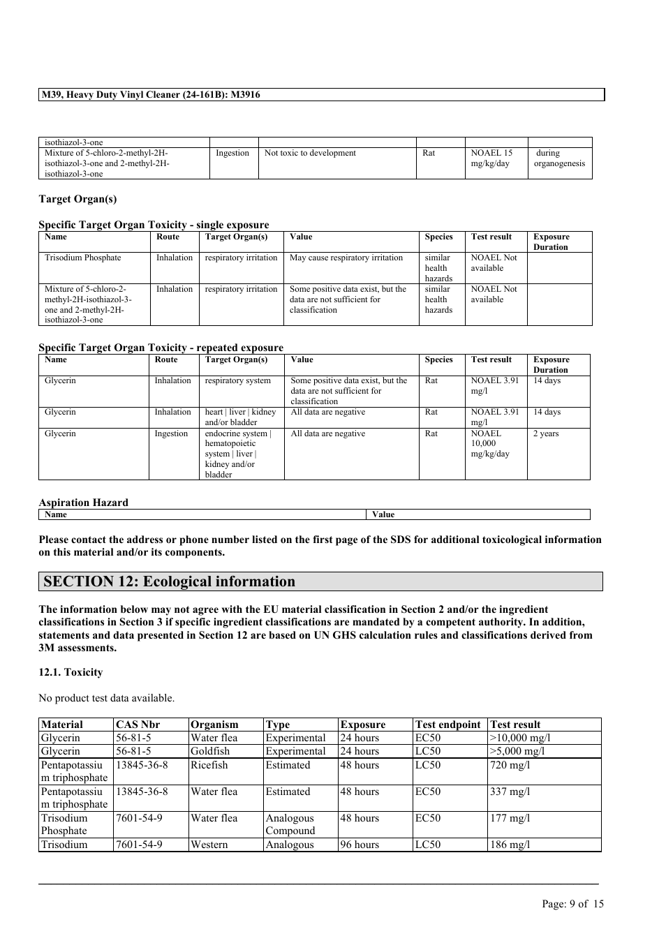 MEGUIAR'S M39 User Manual | Page 9 / 15