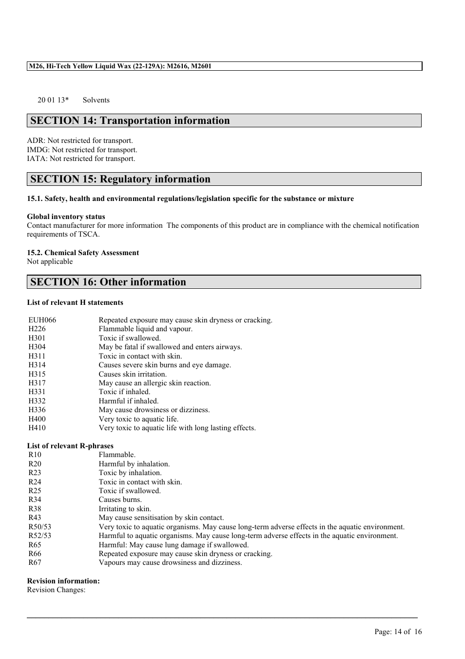 MEGUIAR'S M26 User Manual | Page 14 / 16