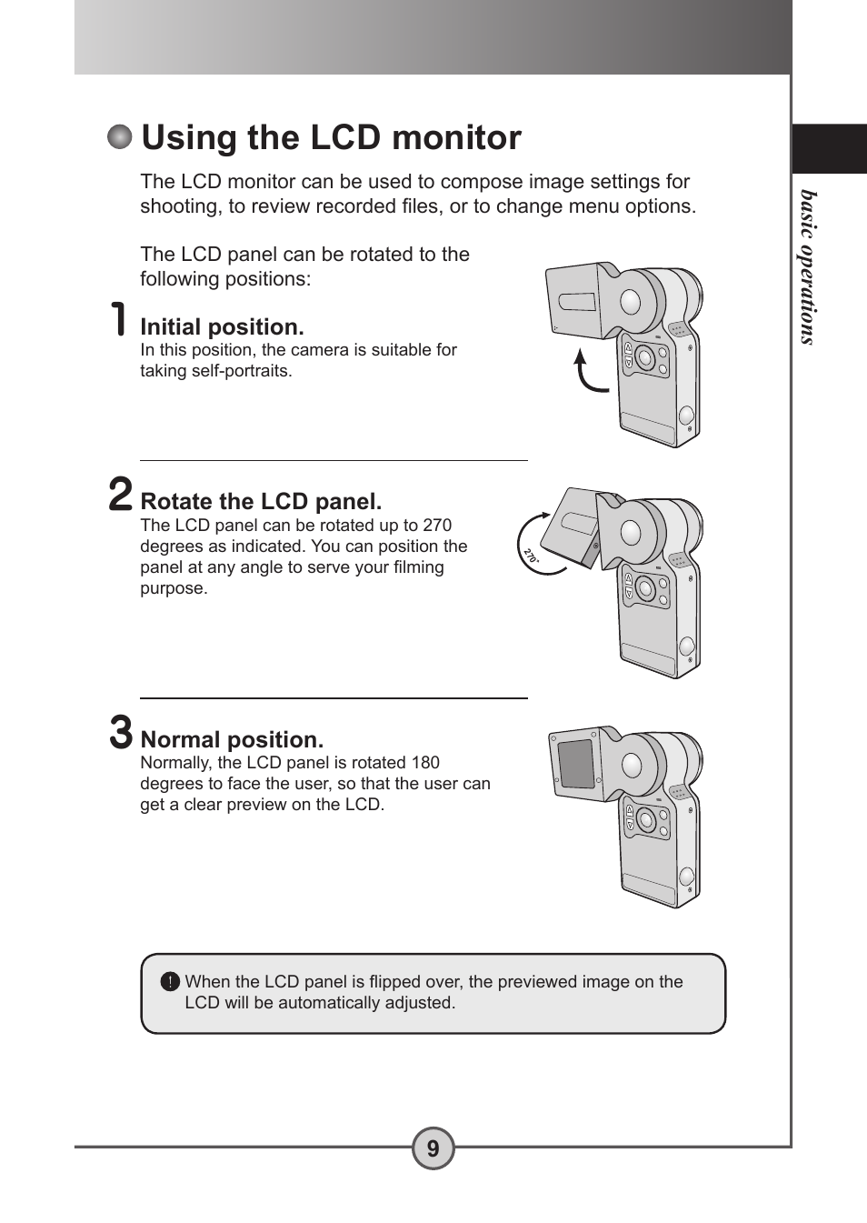 Using the lcd monitor | AIPTEK Pocket DV 5300 User Manual | Page 10 / 57