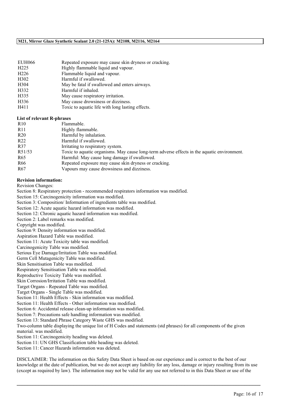 MEGUIAR'S M21 User Manual | Page 16 / 17