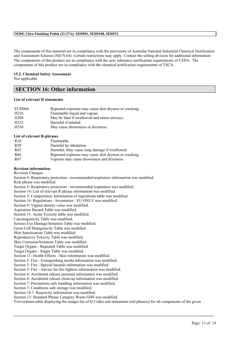 MEGUIAR'S M205 User Manual | Page 13 / 14