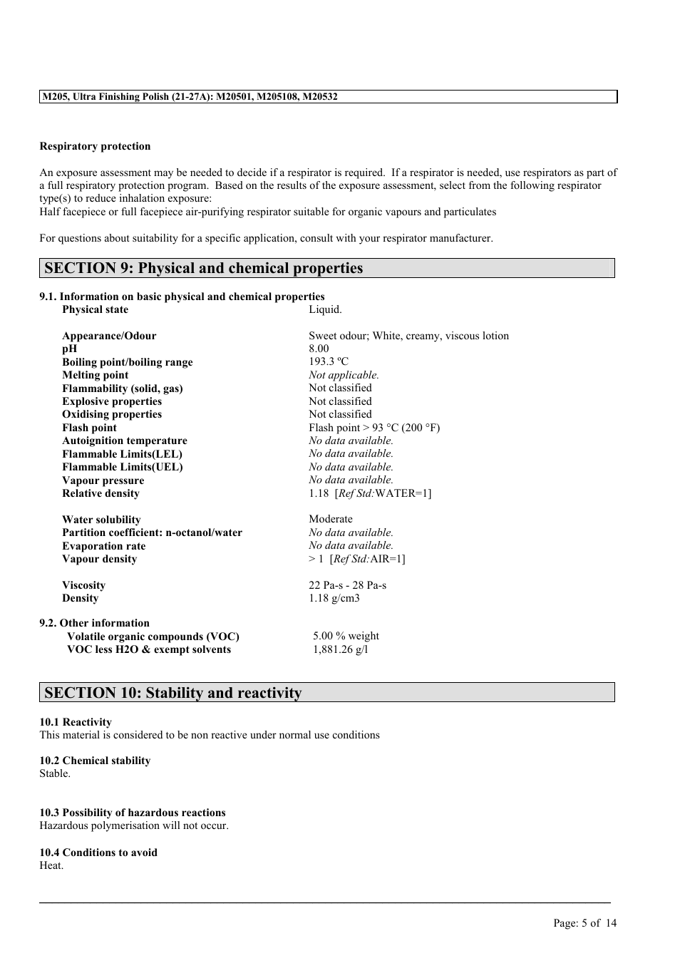 MEGUIAR'S M205 User Manual | Page 5 / 14