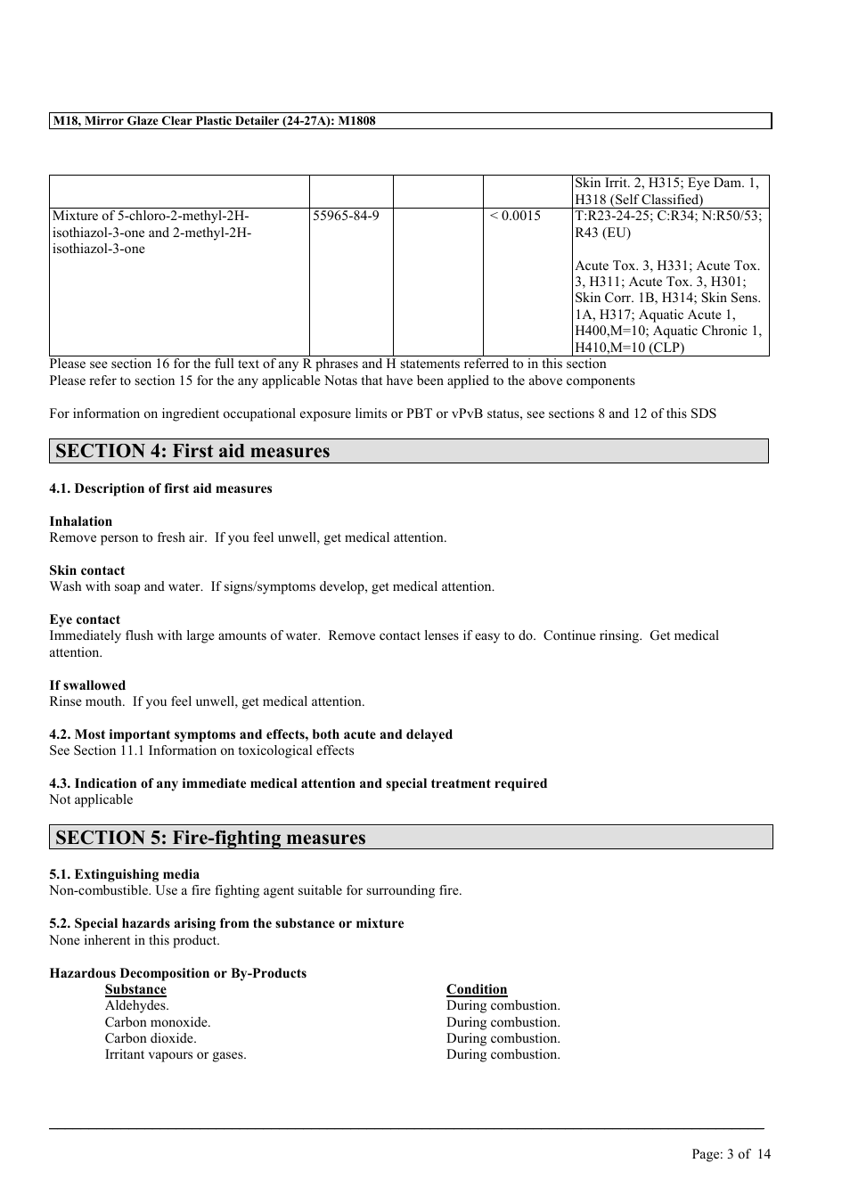 MEGUIAR'S M18 User Manual | Page 3 / 14