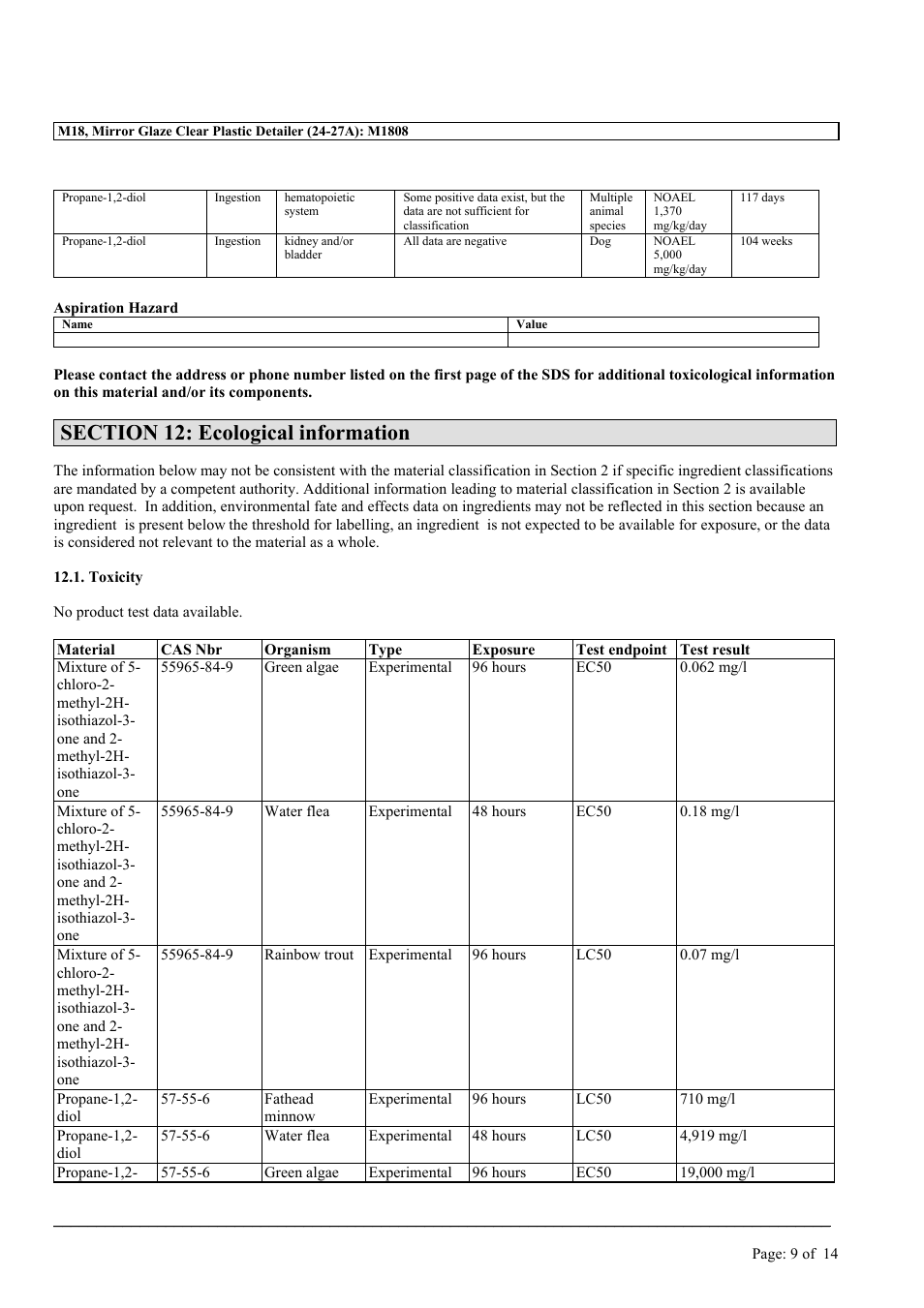 MEGUIAR'S M18 User Manual | Page 9 / 14