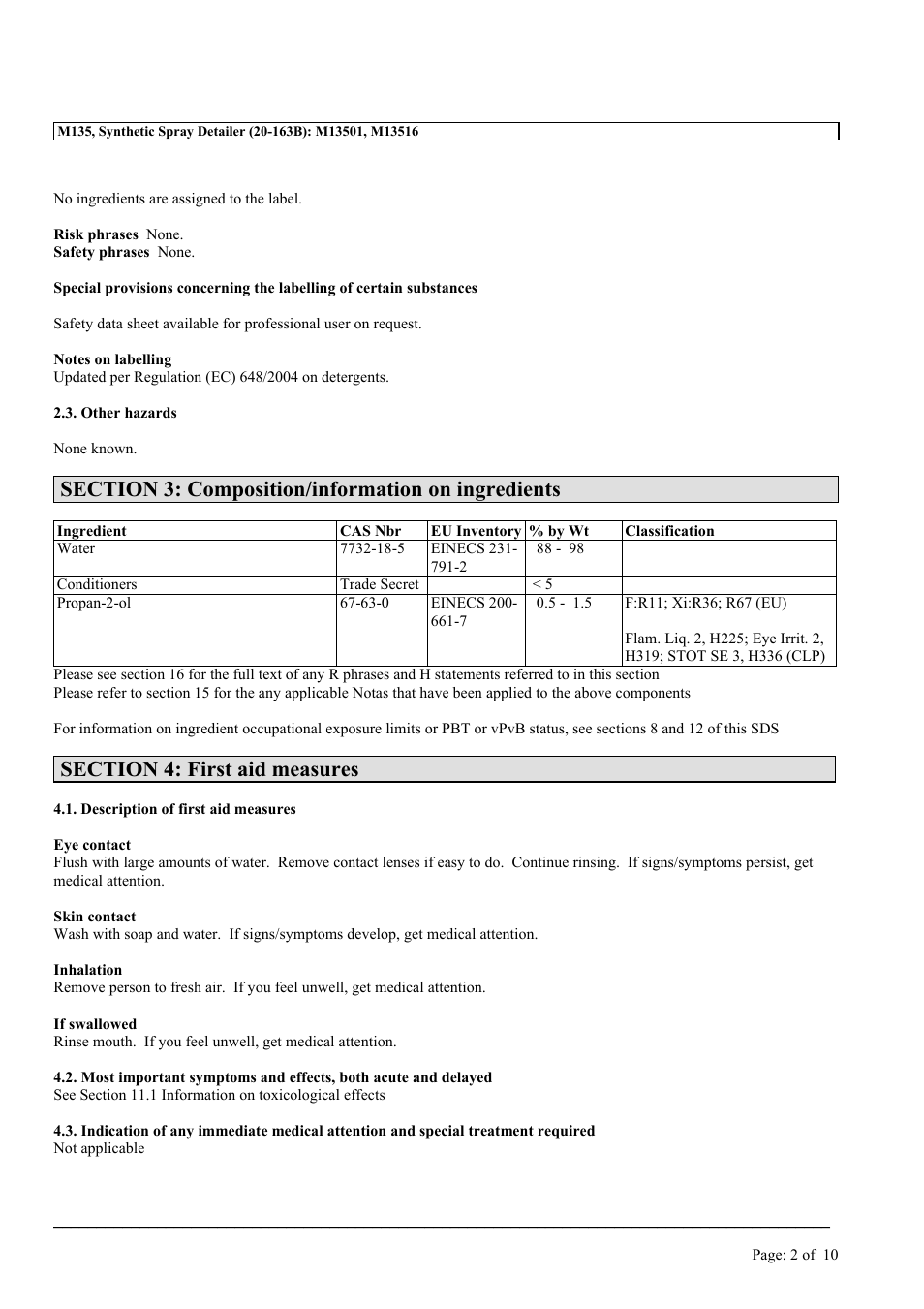 MEGUIAR'S M135 User Manual | Page 2 / 10