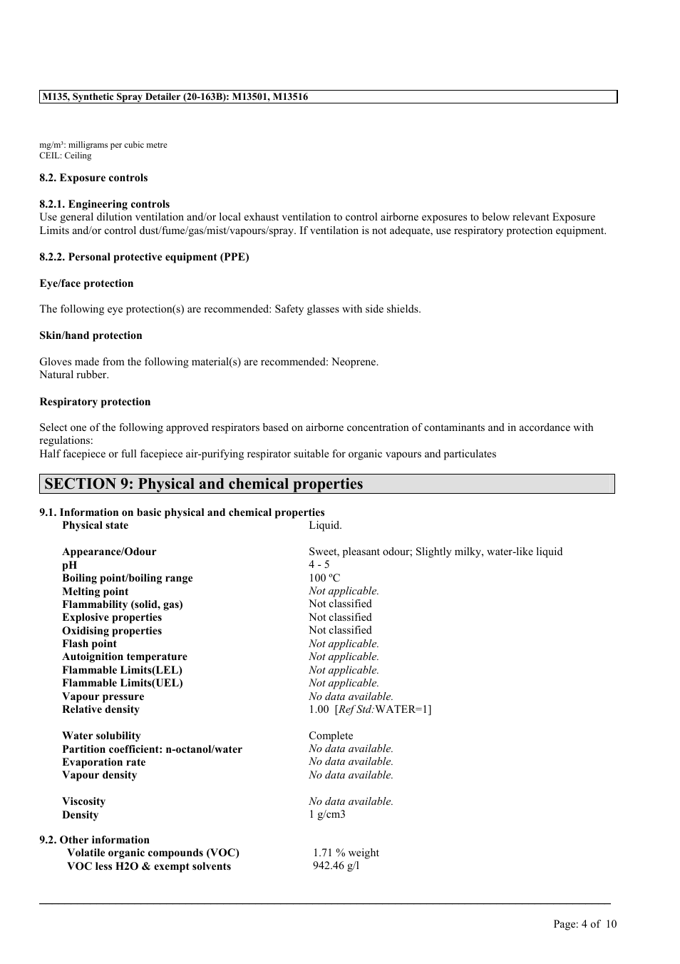 MEGUIAR'S M135 User Manual | Page 4 / 10