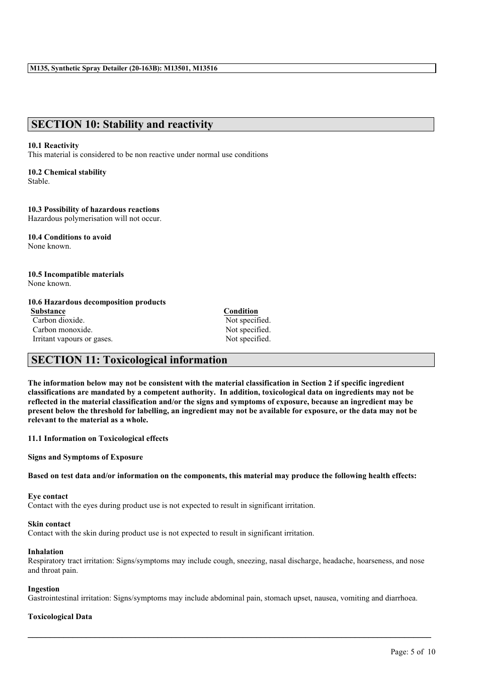 MEGUIAR'S M135 User Manual | Page 5 / 10