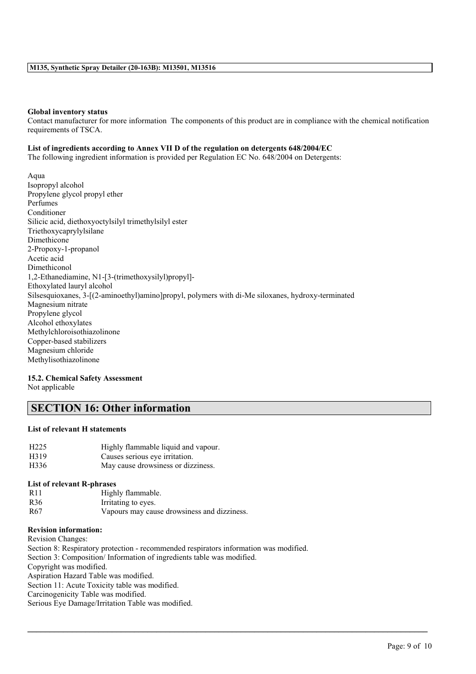 MEGUIAR'S M135 User Manual | Page 9 / 10