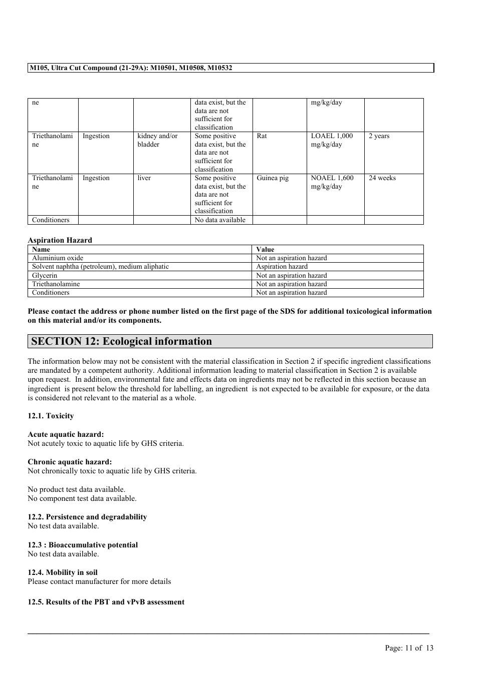 MEGUIAR'S M105 User Manual | Page 11 / 13