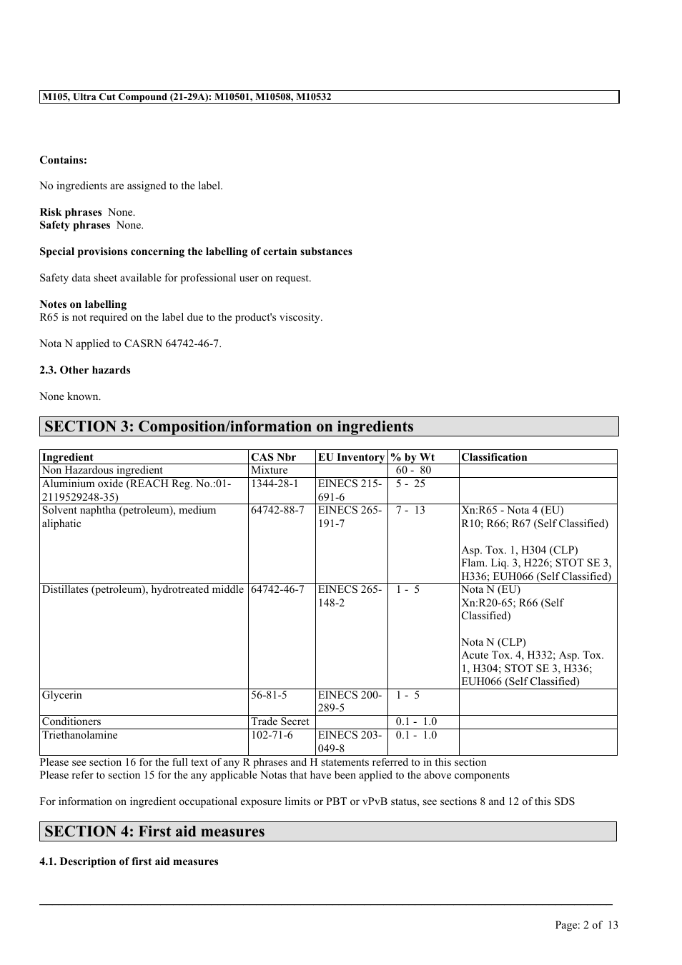 MEGUIAR'S M105 User Manual | Page 2 / 13