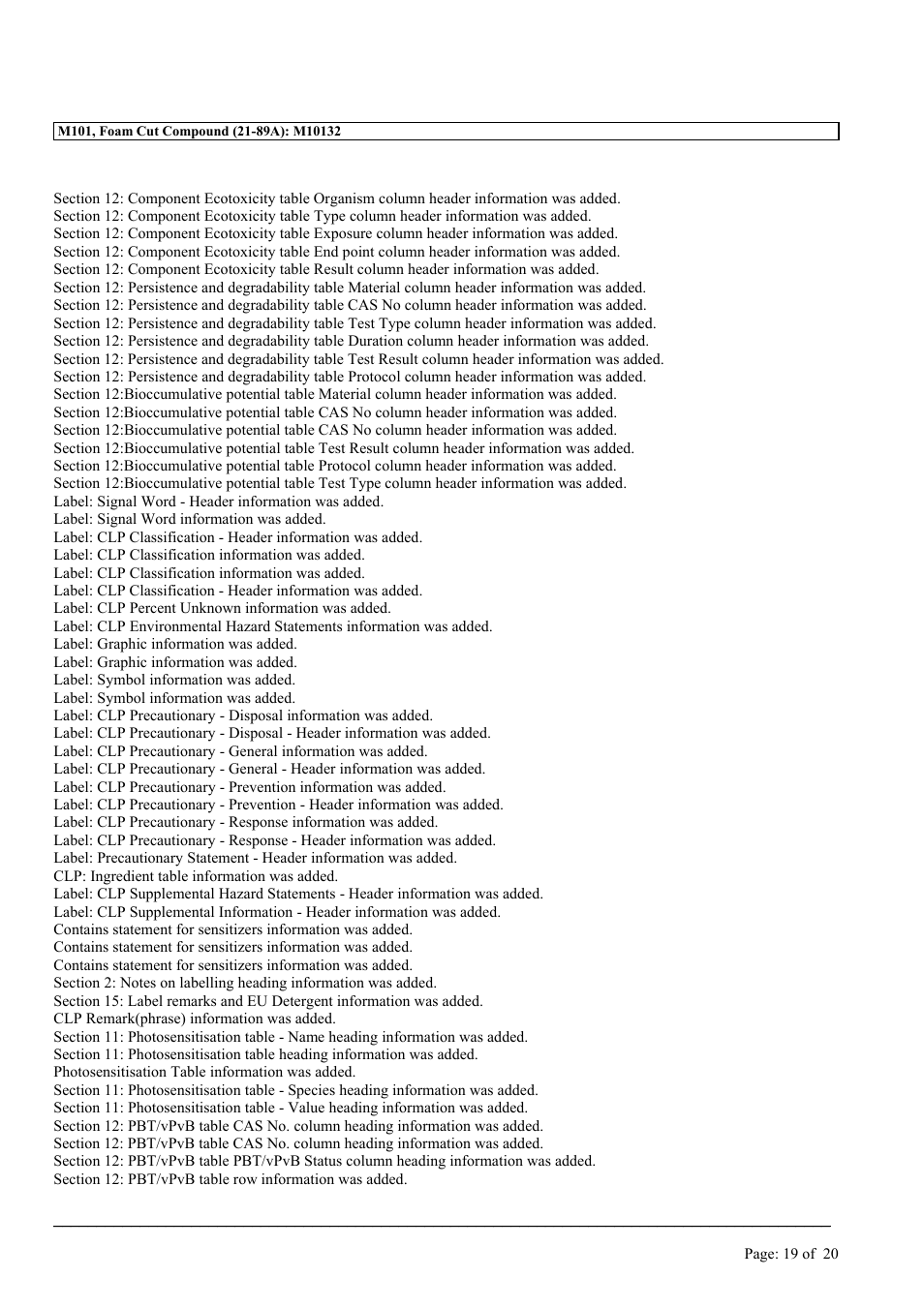 MEGUIAR'S M101 User Manual | Page 19 / 20