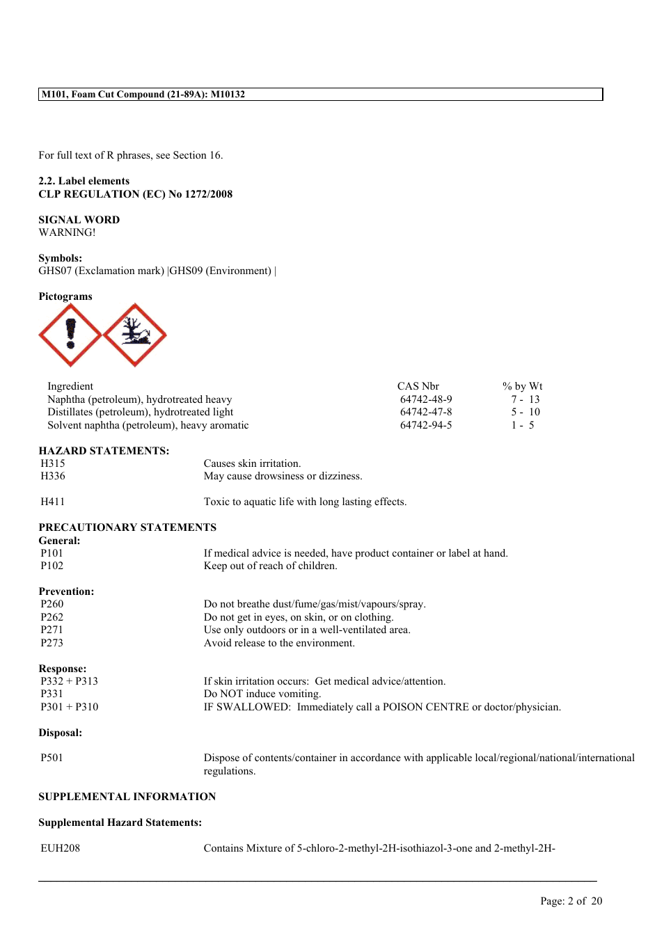 MEGUIAR'S M101 User Manual | Page 2 / 20