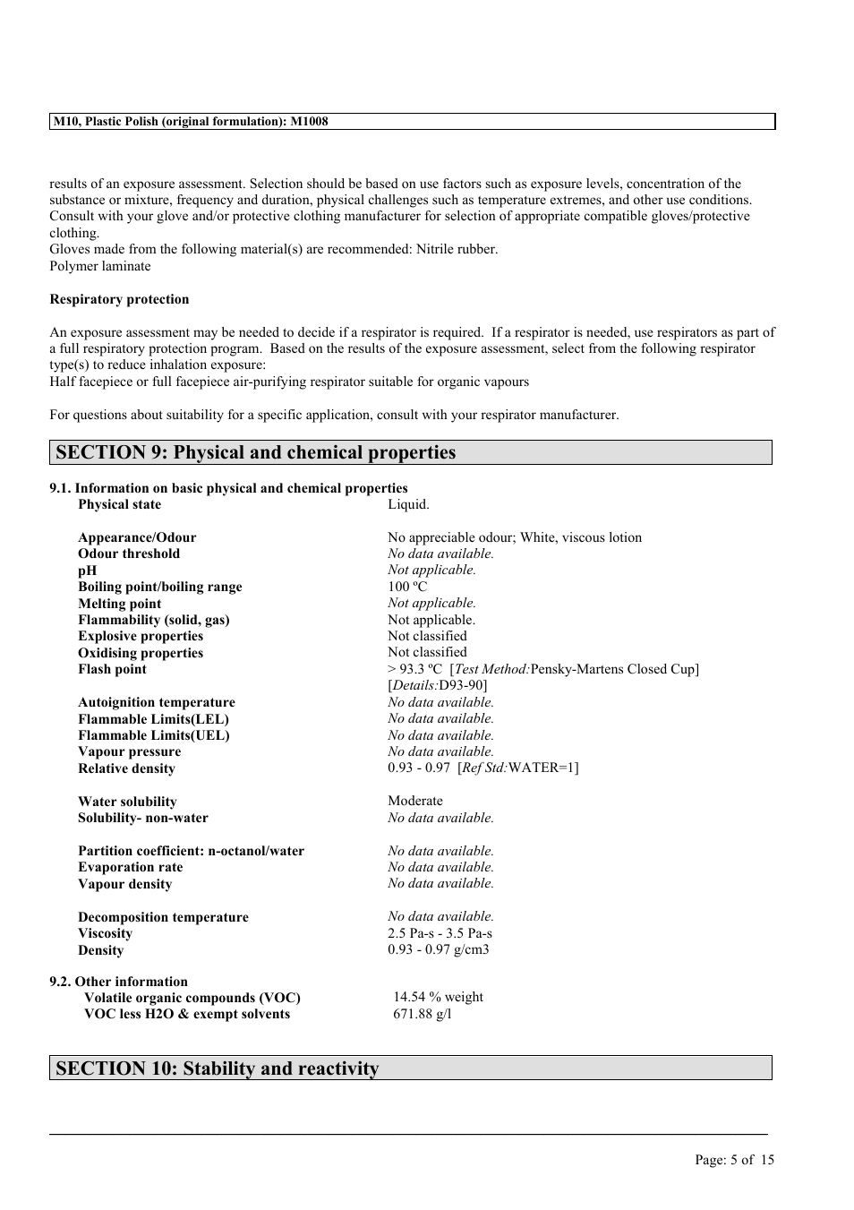 MEGUIAR'S M10 User Manual | Page 5 / 15