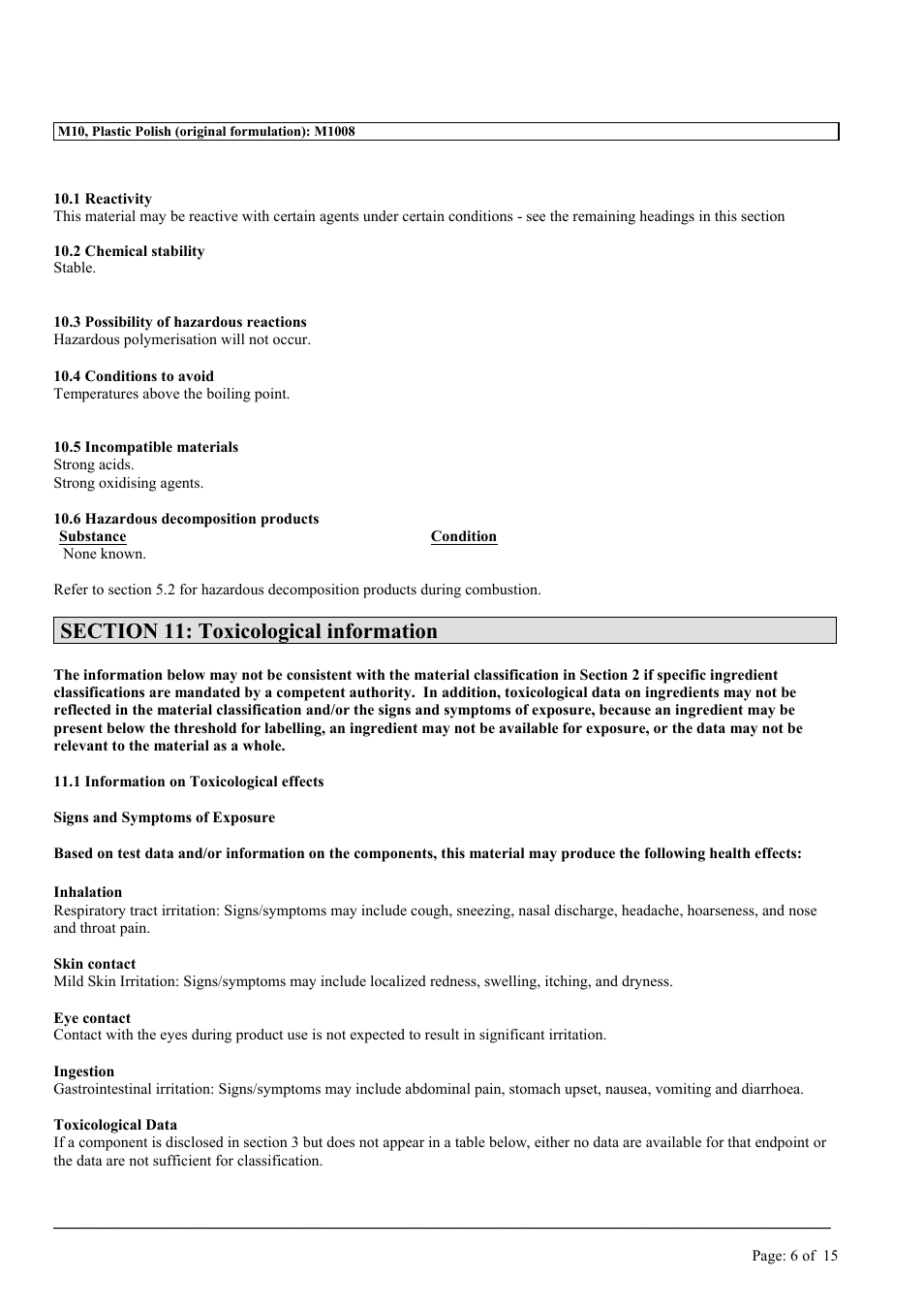 MEGUIAR'S M10 User Manual | Page 6 / 15