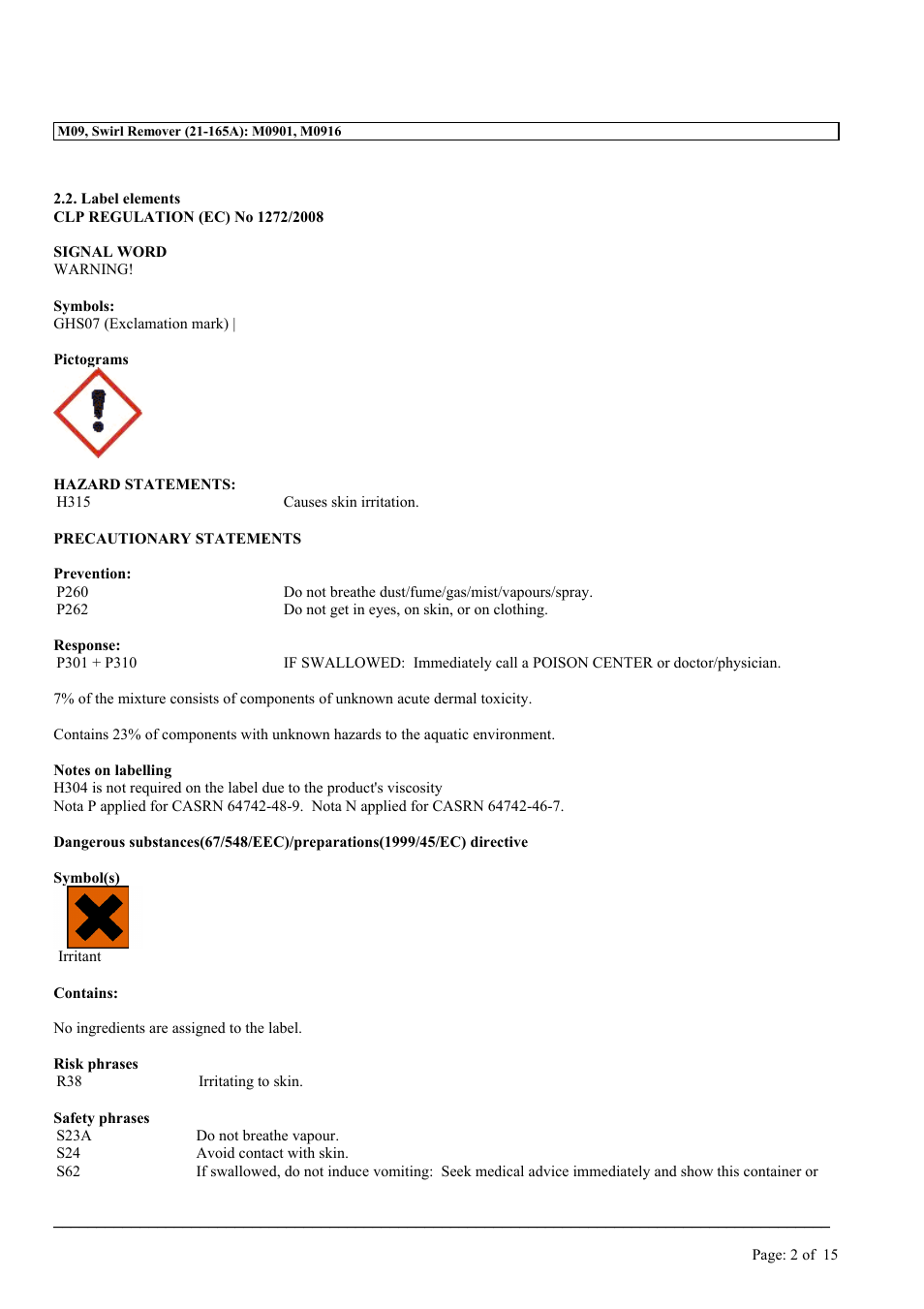 MEGUIAR'S M09 User Manual | Page 2 / 15