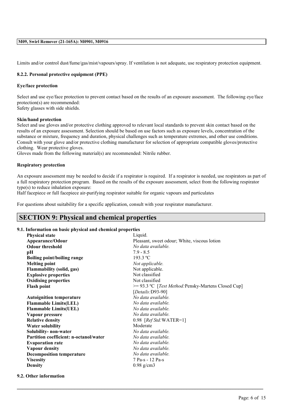 MEGUIAR'S M09 User Manual | Page 6 / 15
