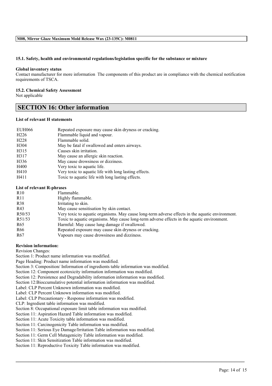 MEGUIAR'S M08 User Manual | Page 14 / 15