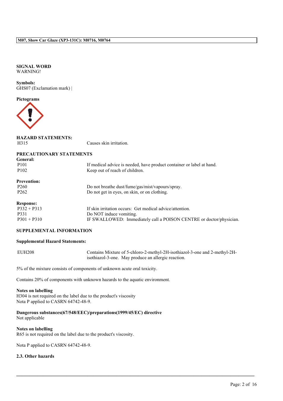 MEGUIAR'S M07 User Manual | Page 2 / 16