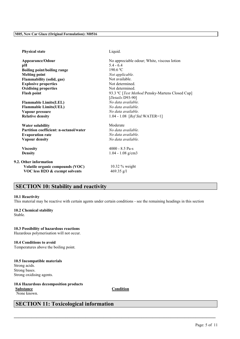 MEGUIAR'S M05 User Manual | Page 5 / 11